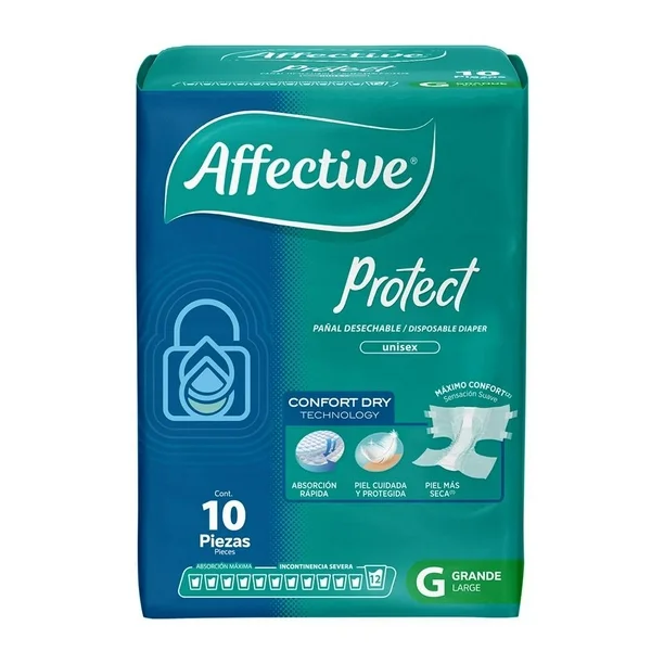 AFFECTIVE ACTIVE PAÑAL PROTECT G X 10 UNID