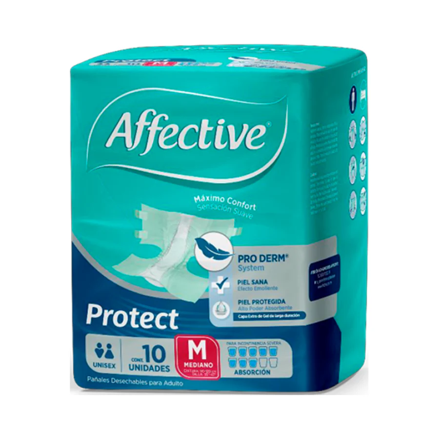 AFFECTIVE ACTIVE PAÑAL PROTECT M X 10 UNID