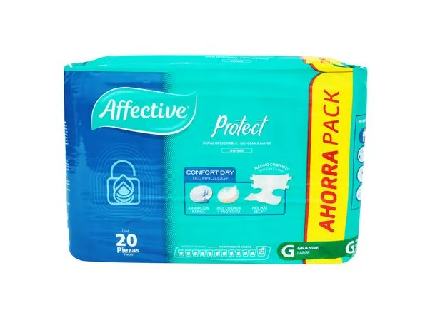 AFFECTIVE ACTIVE PAÑAL PROTECT M X 20 UNID