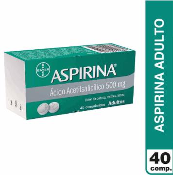 ASPIRINA 500 MG X  40 COMP (AC. ACETILSALICILICO) (PTM)