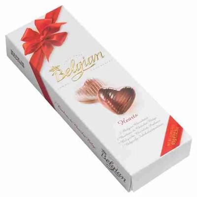 BELGIAN BELGIAN CHOCOLATE HEARTS 65 GR (ROJO) (ALIM)