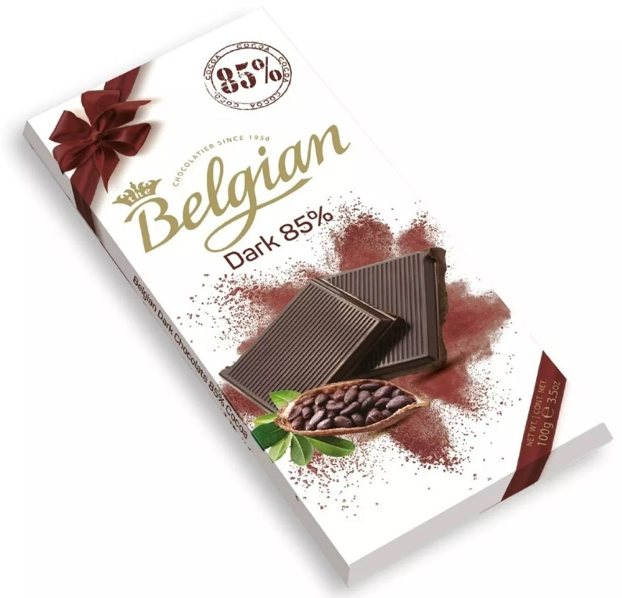 BELGIAN DARK CHOCOLATE TABLETA 85 % X 100 GR (ALIM)***
