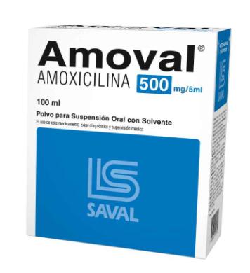 [903312] AMOVAL JARABE 500 MG/5 ML X 100 ML (AMOXICILINA)