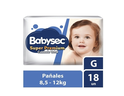 [7806500799528] BABYSEC PAÑAL SUPER PREMIUM G X 18 UNID