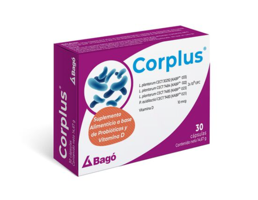 [7800028005574] CORPLUS X 30 CAPS (PROBIOTICOS/VIT D)
