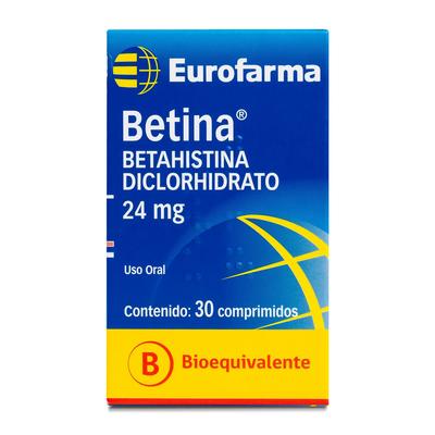 BETINA 24 MG X 30 COMP (BETAHISTINA)*DESCUENTO PRONTO VENCE*