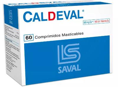 CALDEVAL MASTICABLE X 60 COMP (CALCIO 500 + VIT D 400 UI)