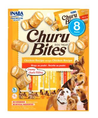 CHURU BITES PERROS SABOR POLLO (AMARILLO) X 8 UNID (VET)