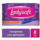 LADYSOFT TAMPONES SUPER PLUS CON APLICADOR X 8 UNID