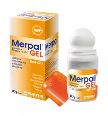 MERPAL GEL ROLL ON X 80 GR (DICLOFENACO DIETILAMINA)