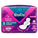 NOSOTRAS TOALLA BUENAS NOCHES ULTRA DELGADA TELA SUAVE X 8 UNID