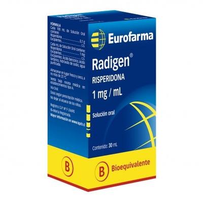RADIGEN GOTAS 1 MG/ML X 30 ML (RISPERIDONA)*DESCUENTO POR PRONTO VENCE*
