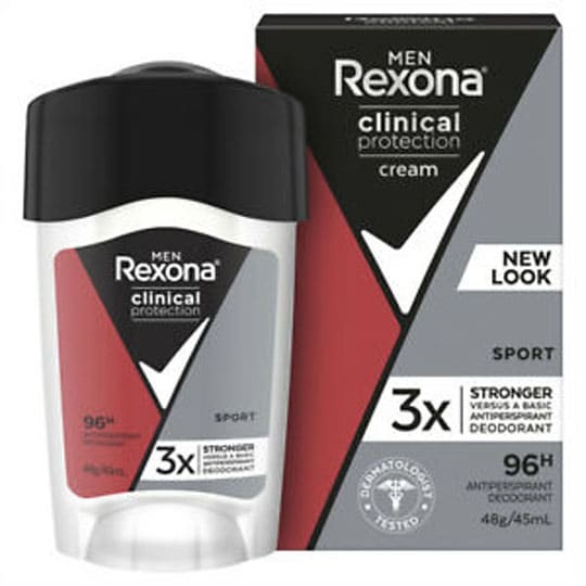 REXONA CLINICAL MEN SPORT STRENGTH 48 GR (ROJO)