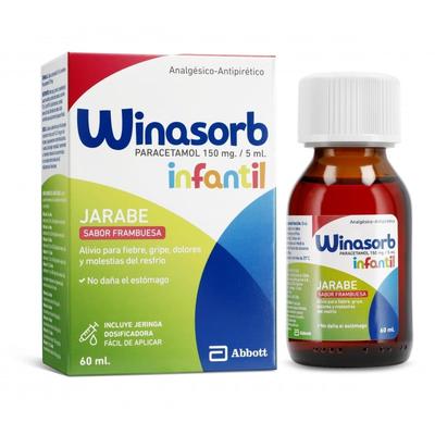 WINASORB JARABE 150 MG/5ML X 60 ML (PARACETAMOL)*PRONTO VENCE*