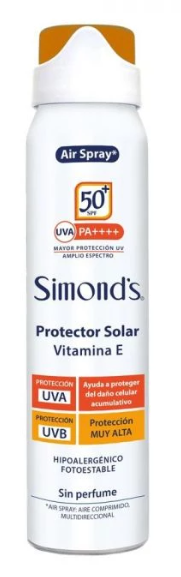 SIMONDS PROTECTOR SOLAR AIR SPRAY ADULTOS SPF50+ 75 ML