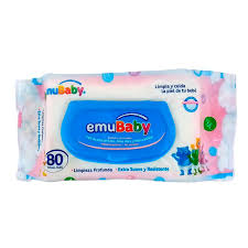 EMUBABY TOALLITAS HUMEDAS SIN ALCOHOL X 80 UNID