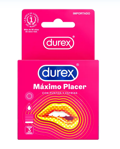 DUREX MAXIMO PLACER X 3 UNID