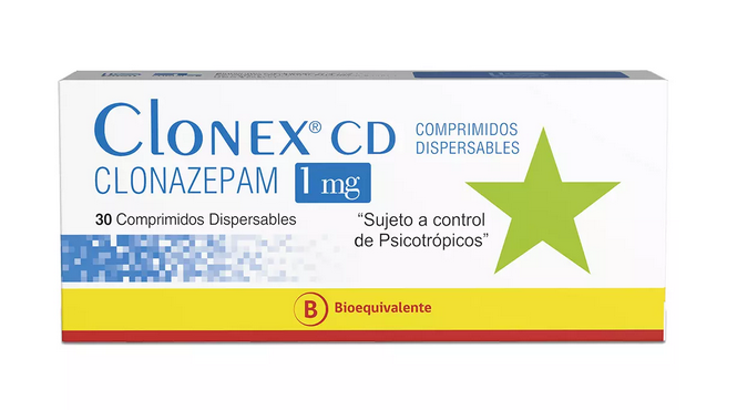 CLONEX CD 1.0 MG X 30 COMP (CLONAZEPAM) (PSICO)