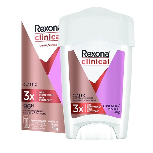 [904236] REXONA CLINICAL WOMEN CLASICO 48 GR (ROSADO)