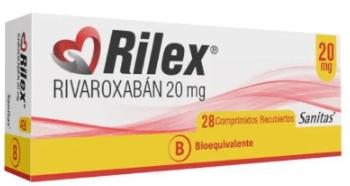 [7800038000798] RILEX 20 MG X 28 COMPRIMIDOS (RIVAROXABAN)*DESCUENTO POR PRONTO VENCE*