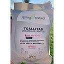 [1566847000782] SPRING NATURAL TOALLITAS DESMAQUILLANTES TODO TIPO PIEL MICELAR X 25 UNID