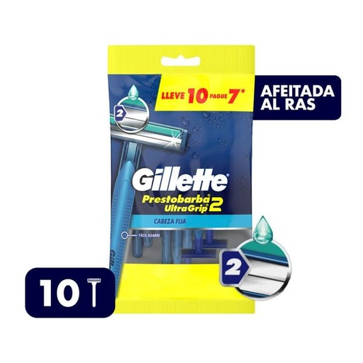 [7506339389500] GILLETTE PRESTOBARBA ULTRA GRIP 2  X 10 UNID