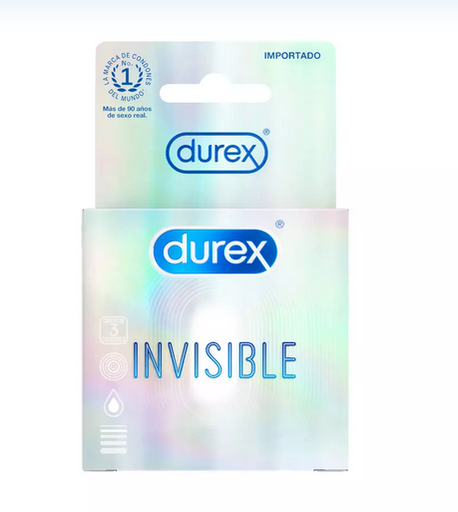 DUREX INVISIBLE X 3 UNID