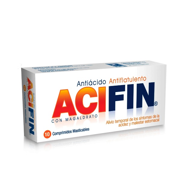 ACIFIN MASTICABLE X 10 COMP (MAGALDRATO/SIMETICONA)
