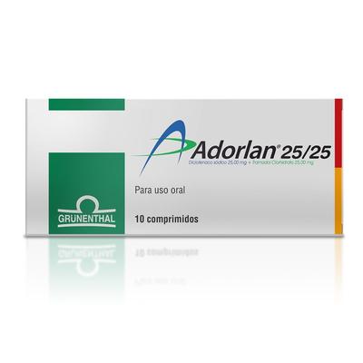 ADORLAN 25/25 X 10 COMP (DICLOFENACO/TRAMADOL)