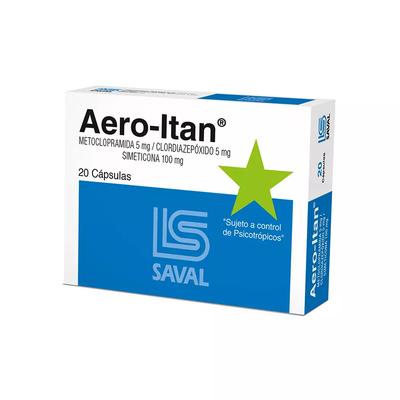 AERO ITAN X 20 CAP (CLORDIAZEPOXIDO/SIMETICONA/METOCLOPRAMIDA)