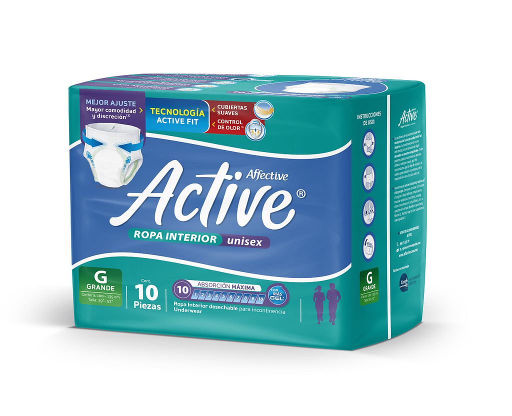 AFFECTIVE ACTIVE PAÑAL PANTS G X 10 UNID***