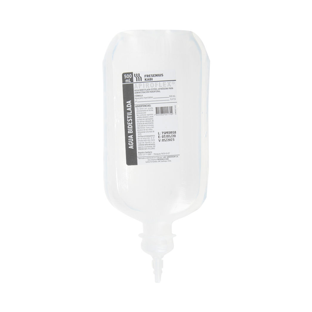 AGUA BIDESTILADA MATRAZ X 500 ML (AGUA ESTERIL)