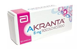 AKRANTA 8 MG X 12 COMP (TIOCOLCHICOSIDO)*DESCUENTO PRONTO VENCE*FVENC:08/2026