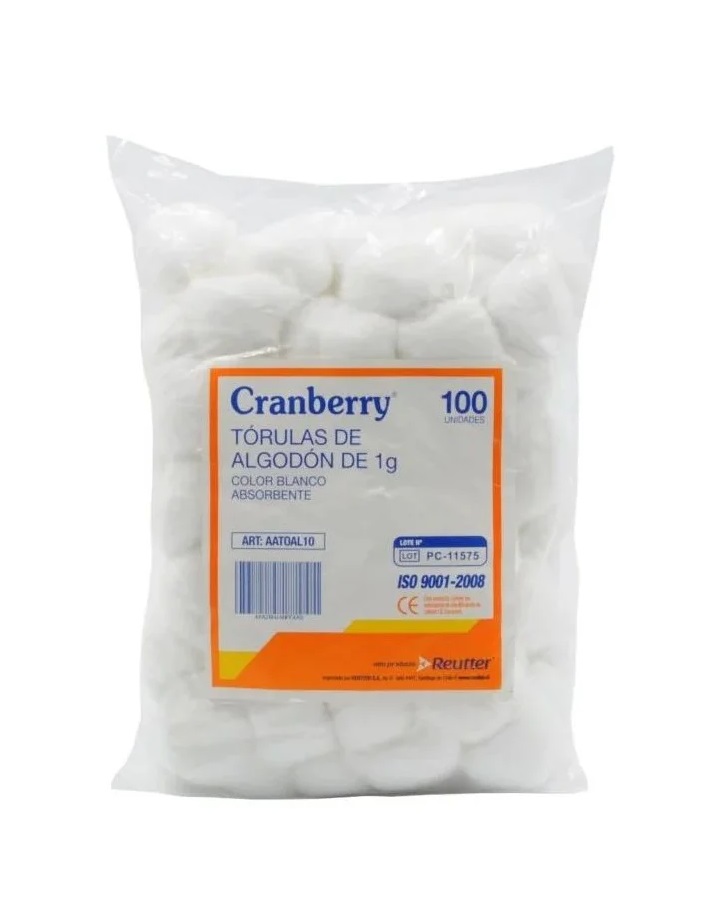 ALGODON TORULAS 1 GR X 100 UNID