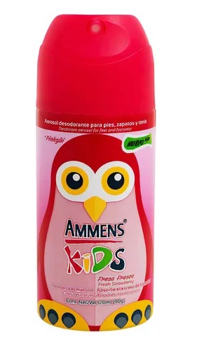 AMMENS DESOD SPRAY PIES KIDS FRESA ROJA X 120 ML