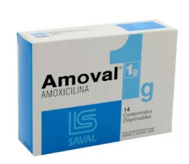 AMOVAL 1 GR DISPER X 14 COMP (AMOXICILINA)