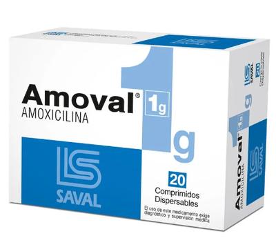 AMOVAL 1 GR DISPER X 20 COMP (AMOXICILINA)