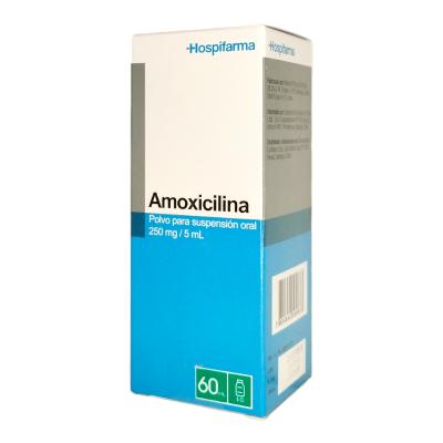 AMOXICILINA JARABE 250 MG/5 ML HOSPIFARMA X 60 ML (PTM) (GENER)
