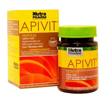APIVIT ADULTO MASTICABLE X 30 COMP NUTRAPHARM (PROPOLEO)