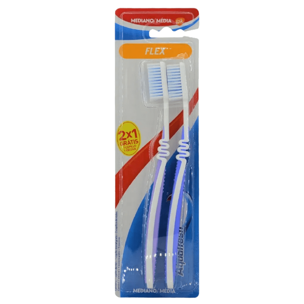 AQUAFRESH CEPILLO FLEX MEDIO 2 X 1