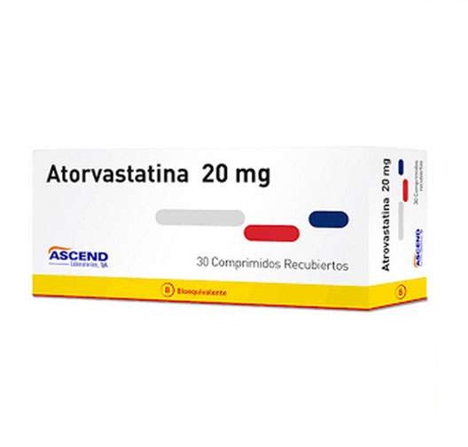 ATORVASTATINA 20 MG ASCEND X 30 COMP (GENER) (PTM)
