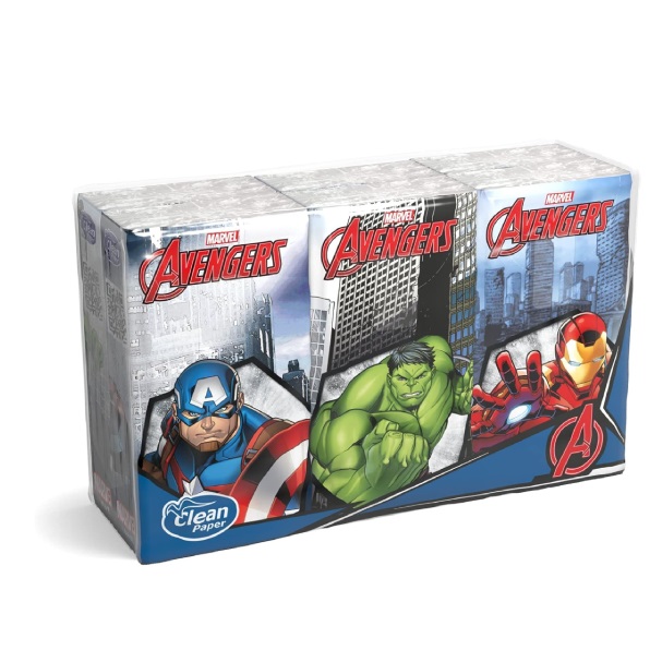 AVENGERS PAÑUELOS DESECHABLES X 6 UNID