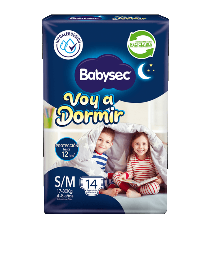 BABYSEC PAÑAL ME VOY A DORMIR S/M 14 UNIDADES