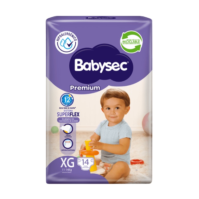 BABYSEC PAÑAL PREMIUM XG X 14 UNID