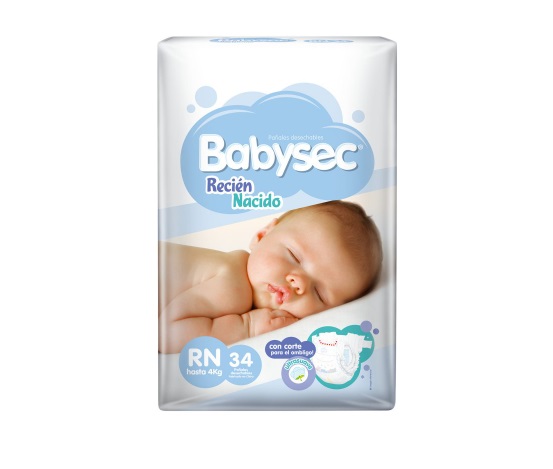 BABYSEC PAÑAL RECIEN NACIDO X 34 UNID