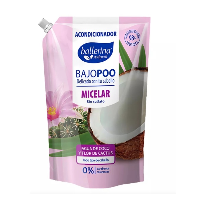 BALLERINA ACONDICIONADOR DOYPACK BAJOPOO MICELAR AGUA DE COCO X 750 ML***
