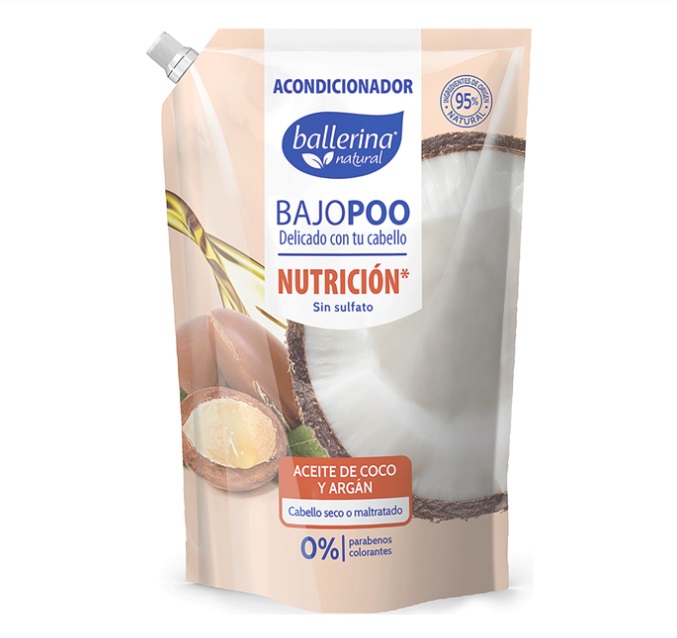 BALLERINA ACONDICIONADOR DOYPACK BAJOPOO NUTRICION HIDRATACION X 900 ML***