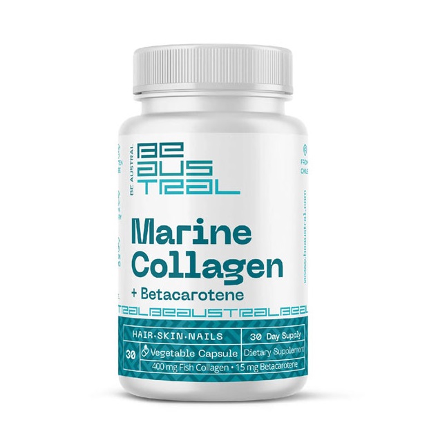 BE AUSTRAL MARINE COLLAGEN MARINE + BETACAROTENE X 30 CAPS VEGETALES