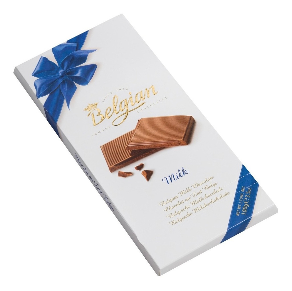 BELGIAN MILK CHOCOLATE TABLETA 100 G (ALIM)***
