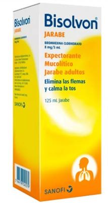BISOLVON JARABE ADULTO 8 MG/ 5 ML X 120 ML (BROMHEXINA)